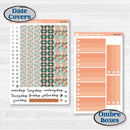 Floral Tropical Summer Kit | A5 Plum Daily Planner Kit Stickers | Hawaii | KIT-396-N