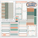 Floral Tropical Summer Kit | 7x9 Plum Daily Planner Kit Stickers | Hawaii | KIT-396-P