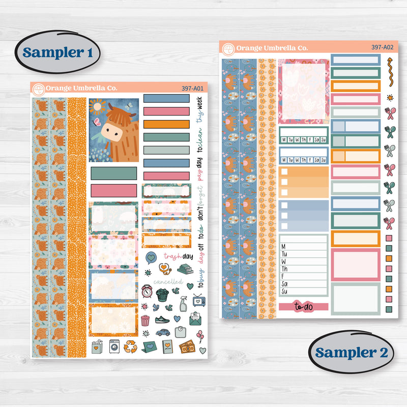 Cow Farm Kit | Weekly Sticker Kit for Vertical Planners like Erin Condren | Legen-dairy | KIT-397-A
