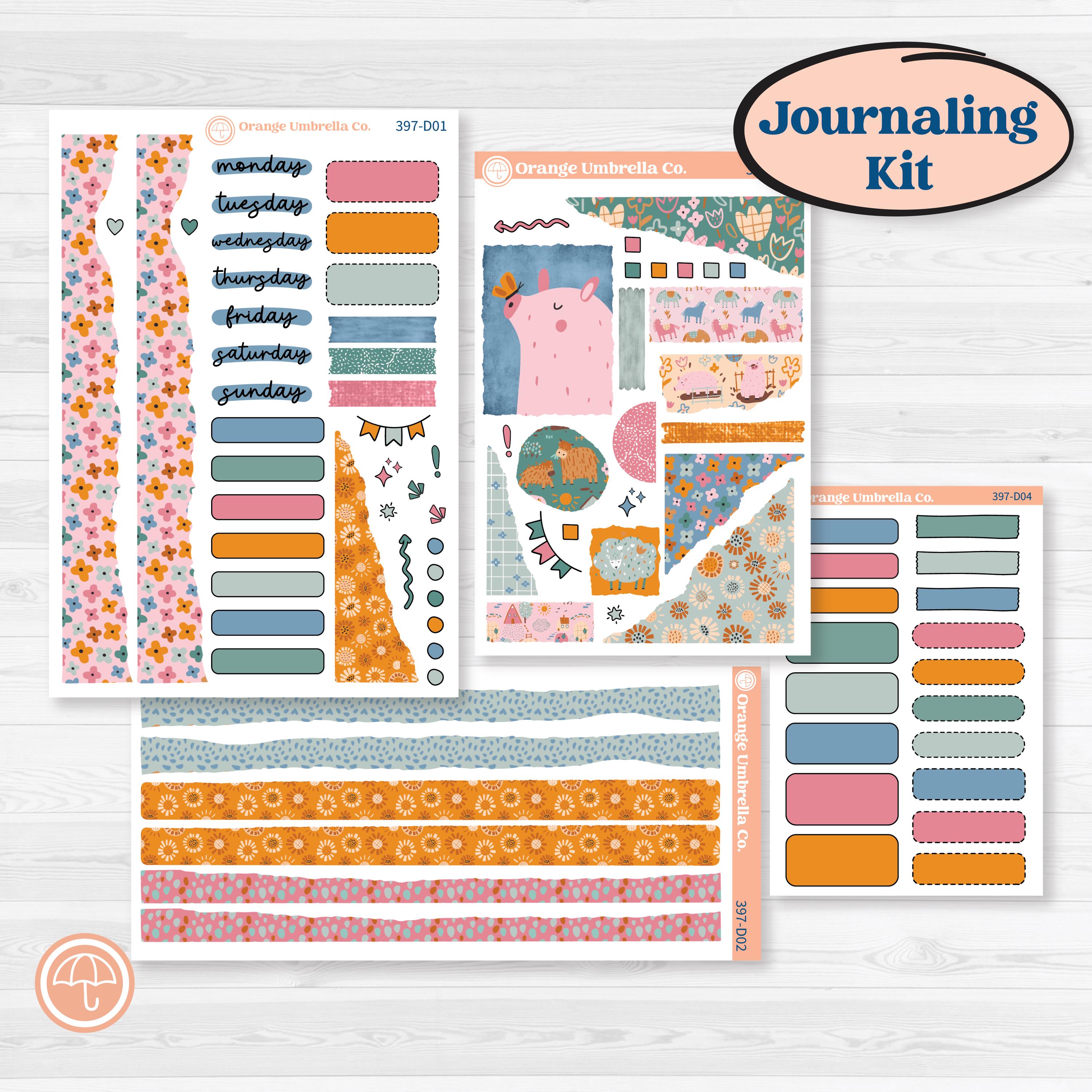 Cow Farm Kit | Journaling Kit Planner Stickers | Legen-dairy | KIT-397-D