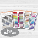 Solid Quarter Box Labels Planner Stickers | L-527