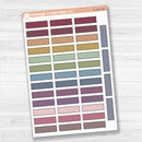 Solid Quarter Box Labels Planner Stickers | L-527