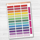 Solid Quarter Box Labels Planner Stickers | L-527