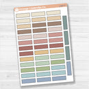 Solid Quarter Box Labels Planner Stickers | L-527