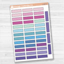 Solid Quarter Box Labels Planner Stickers | L-527
