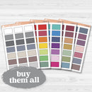 Solid Half Box Labels Planner Stickers | Half Box Appointment Stickers | L-528