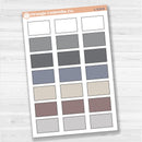 Solid Half Box Labels Planner Stickers | Half Box Appointment Stickers | L-528