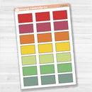 Solid Half Box Labels Planner Stickers | Half Box Appointment Stickers | L-528