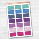 Solid Half Box Labels Planner Stickers | Half Box Appointment Stickers | L-528