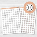 Hand Doodled Baseball Icon Planner Stickers | I-490