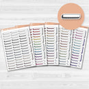 Hand Doodled Drop Shadow Label Box Planner Stickers | L-532