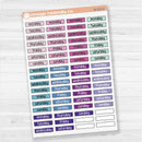 Washi Tape Days of the week Day Of the Week Planner Stickers | Clear Matte| F17 | B-222-CM