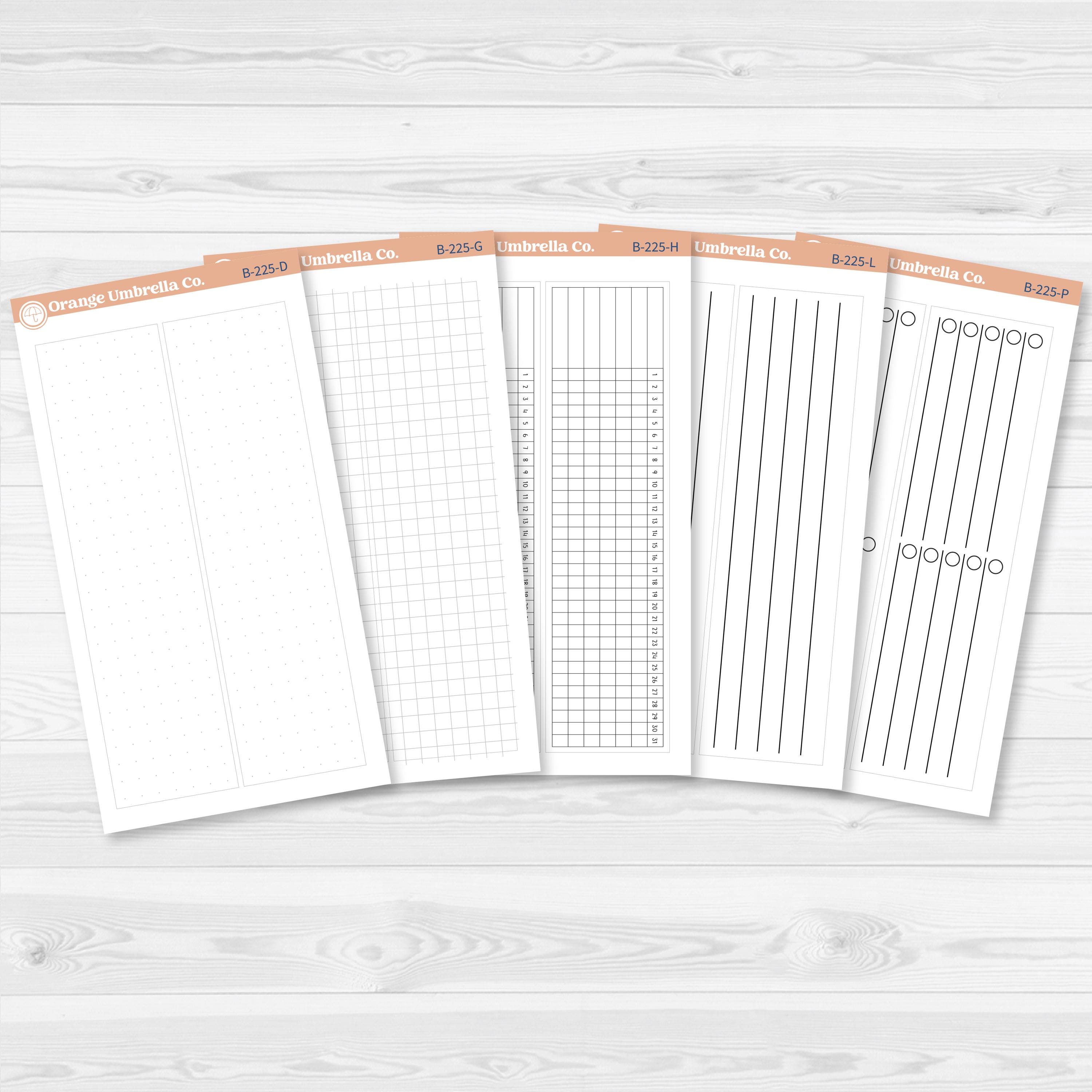 7x9 EC Monthly Bottom Box Dashboard Box Fillers for Erin Condren Planner Stickers | B-225