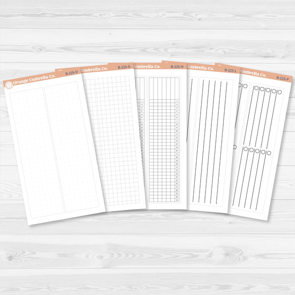 7x9 EC Monthly Bottom Box Dashboard Box Fillers for Erin Condren Planner Stickers | B-225