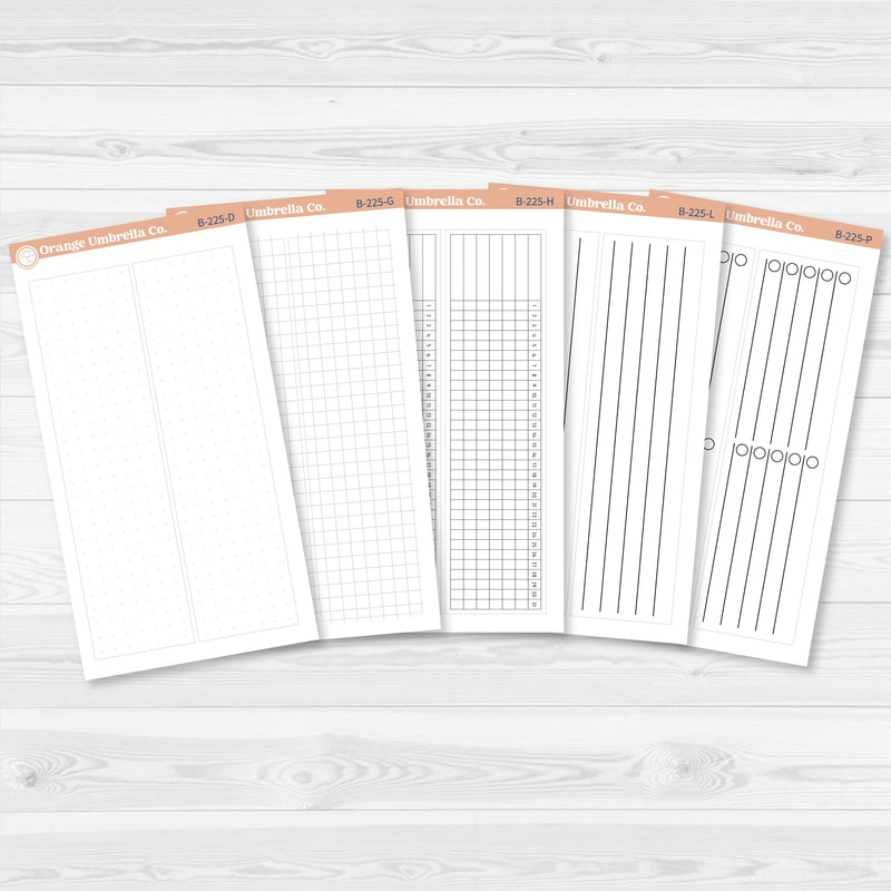 7x9 EC Monthly Bottom Box Dashboard Box Fillers for Erin Condren Planner Stickers | B-225