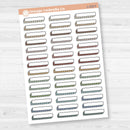 Hand Doodled Hobonichi Cousin Drop Shadow Label Box Planner Stickers | L-533