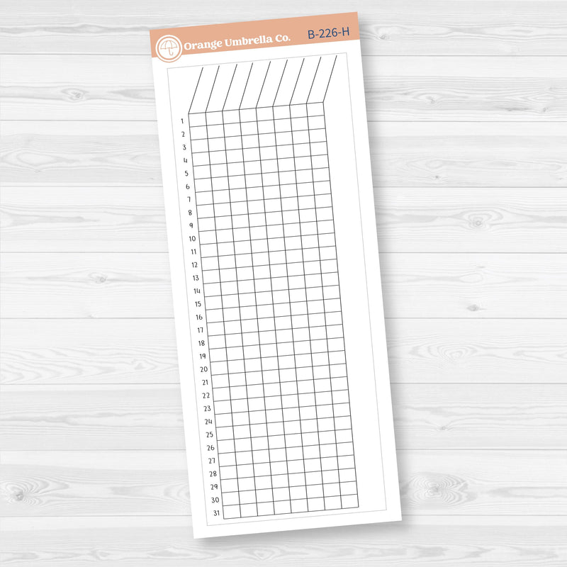 A5 EC Monthly | Right Side Priorities Sticker Covers Planner Stickers | B-226