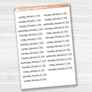 Dates of the Month - Jan-Jun 2026 Planner Stickers | F17 Print | B-481-486-B