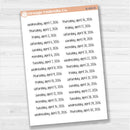 Dates of the Month - Jan-Jun 2026 Planner Stickers | F17 Print | B-481-486-B