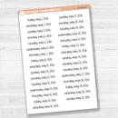 Dates of the Month - Jan-Jun 2026 Planner Stickers | F17 Print | B-481-486-B