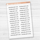 Dates of the Month - Jan-Jun 2026 Planner Stickers | F17 Print | Clear Matte | B-481-486-BCM