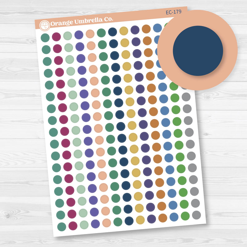 Circle Dot - 6mm Planner Stickers | For Erin Condren | 2025-2026 Colors | EC-179