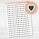 Tiny Kit Hearts Planner Stickers from Kits | 2025-2026 Colors | EC-181