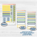 Summer Lemon Kit | Erin Condren Weekly Dashboard Planner Kit Stickers | Lemon Me Know | KIT-394-HA