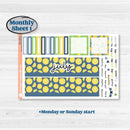 Summer Lemon Kit | Laurel Denise Softbound Monthly Planner Sticker Kit | Vertical & Horizontal | Lemon Me Know | KIT-393-QA