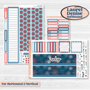 Independence Day | Laurel Denise Softbound Monthly Planner Sticker Kit | Vertical & Horizontal | Freedom | KIT-394-QA