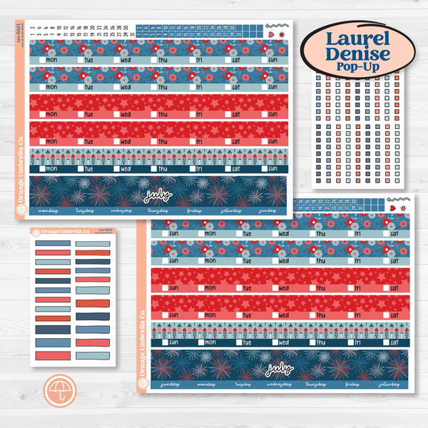 Independence Day | Laurel Denise Pop-Up Planner Kit Stickers | Freedom | KIT-394-RA