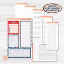 Independence Day | A5 Erin Condren Monthly Dashboard Sticker Kit | 2025-2026 Planners | Freedom | KIT-394-VA