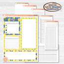 Summer Lemon Kit | 7x9 Erin Condren Life Planner Monthly Dashboard Sticker Kit | 2025-2026 Planners | Lemon Me Know | KIT-393-WA