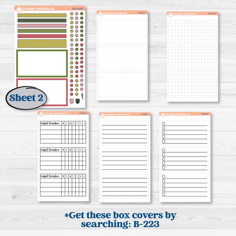 Tropical Summer Kit | Erin Condren Weekly Dashboard Planner Kit Stickers | Borneo | KIT-395-HA