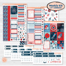Independence Day | 4th Of July Kit | Weekly Sticker Kit for Vertical Planners like Erin Condren | Freedom | KIT-394-A