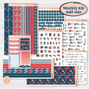 Independence Day | 4th Of July Kit | Weekly Add-On Planner Kit Stickers | Freedom | KIT-394-B