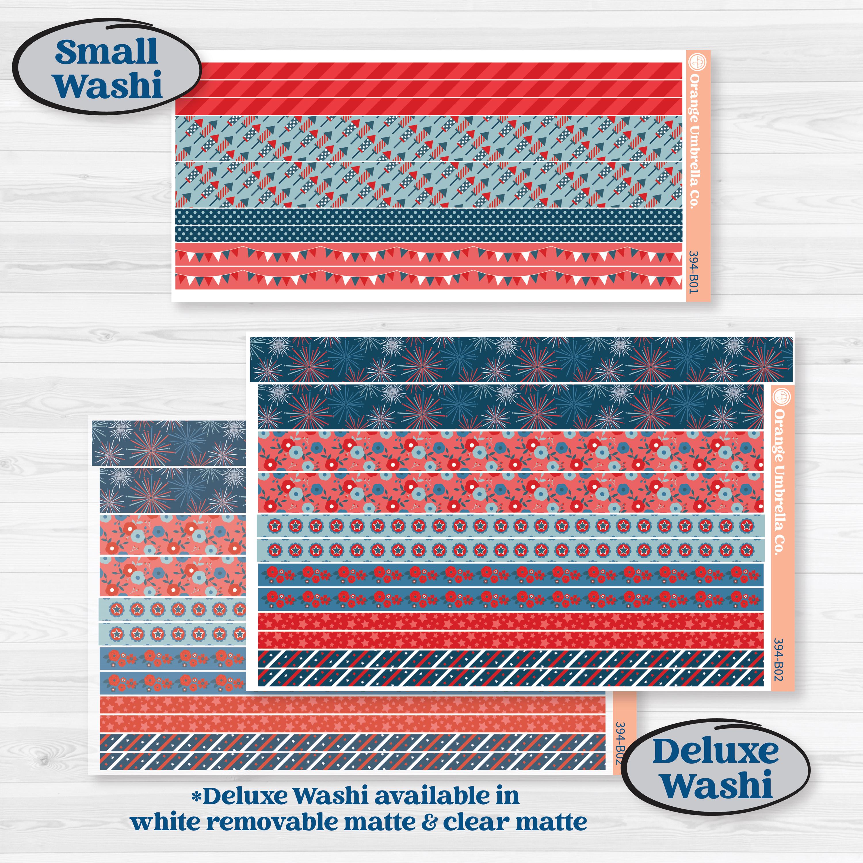 Independence Day | 4th Of July Kit | Weekly Add-On Planner Kit Stickers | Freedom | KIT-394-B