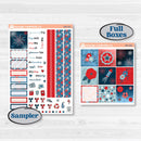 Independence Day | 4th Of July Kit | Hobonichi Cousin Weekly & Daily Planner Kit Stickers | Freedom | KIT-394-E
