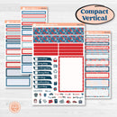 Independence Day | 4th Of July Kit | A5 Compact Vertical Planner Kit Stickers for Erin Condren | Freedom | KIT-394-G