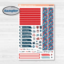 Independence Day | 4th Of July Kit | 7x9 Compact Vertical Planner Kit Stickers | Freedom | KIT-394-H