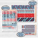 Independence Day | 4th Of July Kit | Laurel Denise Standard Vertical & Horizontal Planner Kit Stickers | Freedom | KIT-394-Q