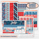 Independence Day | 4th Of July Kit | Laurel Denise Standard Vertical & Horizontal Planner Kit Stickers | Freedom | KIT-394-Q