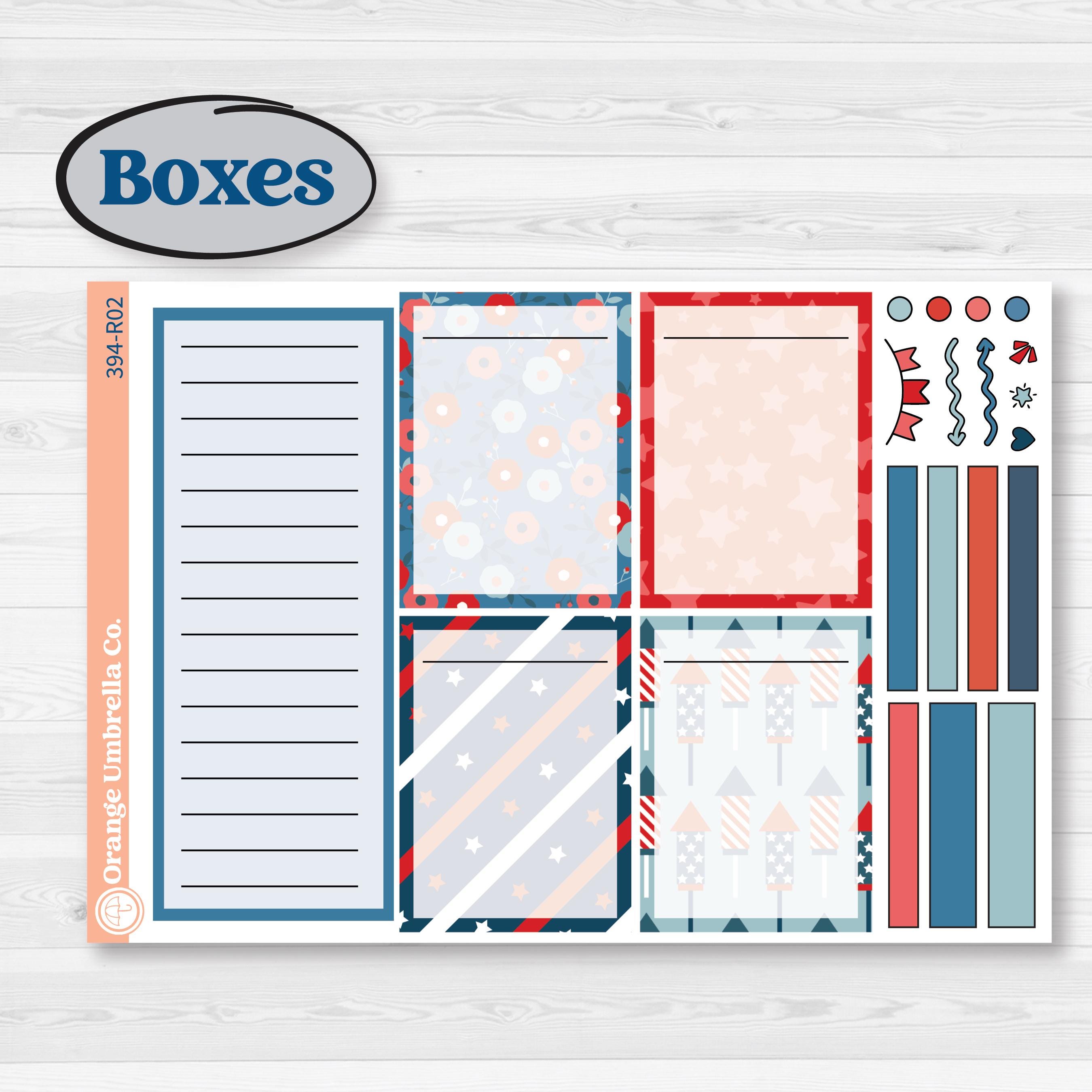 Independence Day | 4th Of July Kit | Laurel Denise Portrait Planner Kit Stickers | Freedom | KIT-394-R