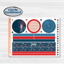 Independence Day | 4th Of July Kit | 7x9 Plum Monthly & Dashboard Planner Kit Stickers | Freedom | KIT-394-T