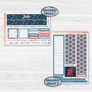 Independence Day | 4th Of July Kit | 7x9 Plum Monthly & Dashboard Planner Kit Stickers | Freedom | KIT-394-T