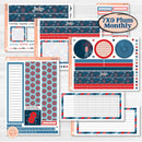 Independence Day | 4th Of July Kit | 7x9 Plum Monthly & Dashboard Planner Kit Stickers | Freedom | KIT-394-T