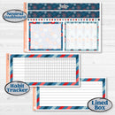 Independence Day | 4th Of July Kit | 8.5x11 Plum Monthly & Dashboard Planner Kit Stickers | Freedom | KIT-394-U