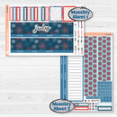 Independence Day | 4th Of July Kit | 7x9 Erin Condren Life Planner Monthly Dashboard Sticker Kit | 2024-2025 Planners | Freedom | KIT-394-W