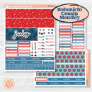 Independence Day | 4th Of July Kit | Hobonichi Cousin Monthly Planner Kit Stickers | Freedom | KIT-394-Y