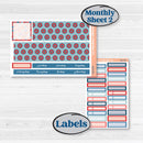 Independence Day | 4th Of July Kit | Hobonichi Cousin Monthly Planner Kit Stickers | Freedom | KIT-394-Y